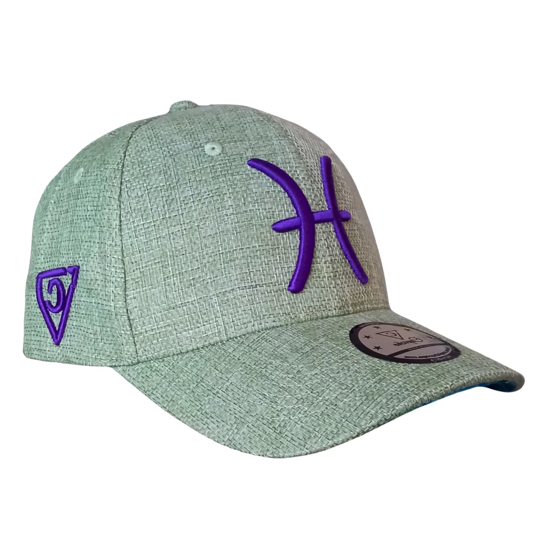 Pisces Curved Cap - Pale Green Thick Cotton - Image 12