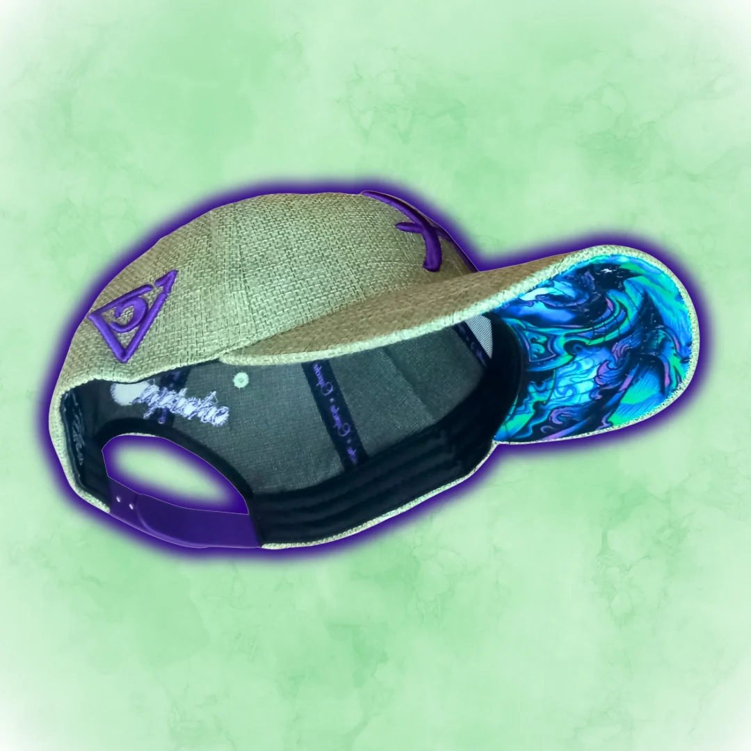 Pisces Curved Cap - Pale Green Thick Cotton - Image 4