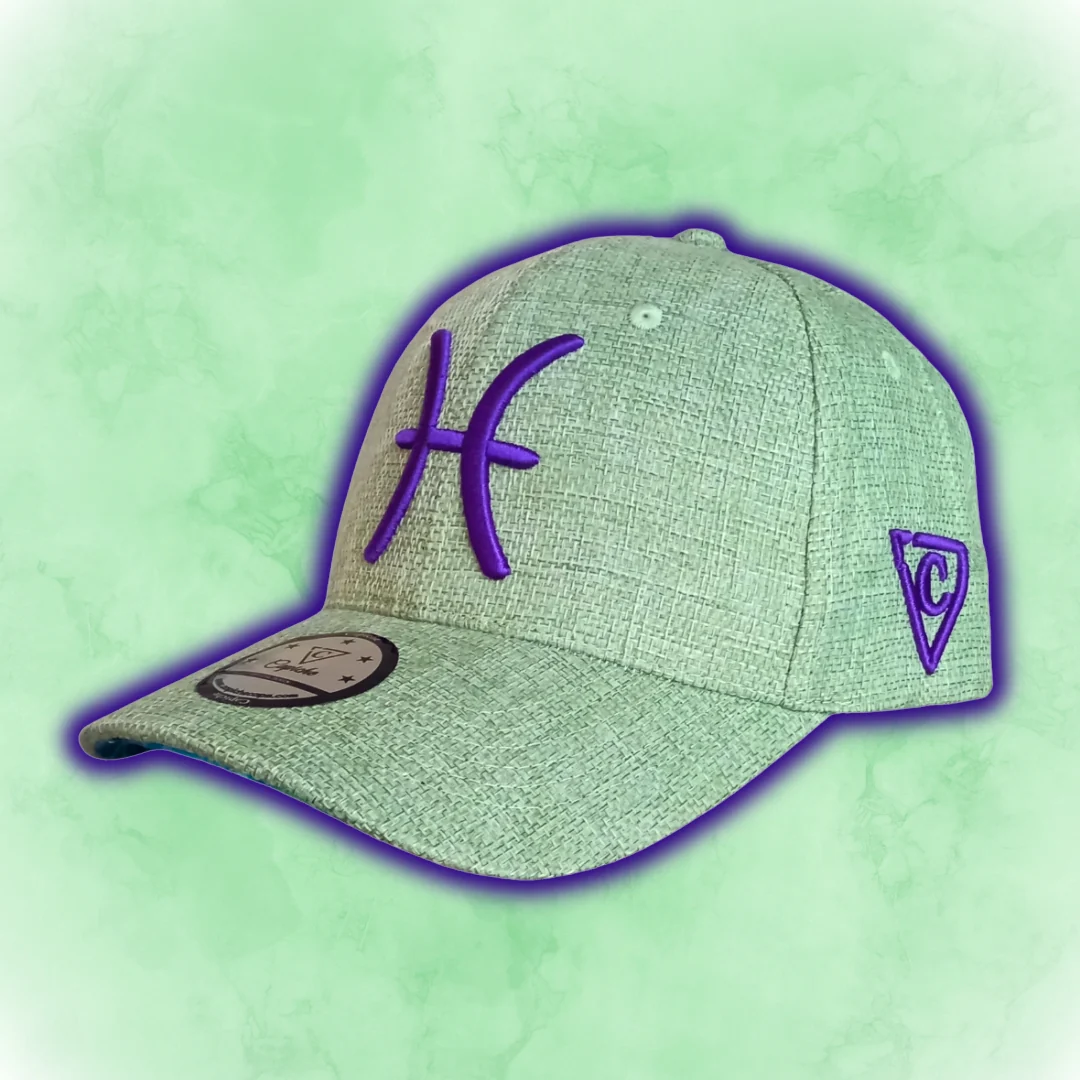 Pisces Curved Cap - Pale Green Thick Cotton - Image 5