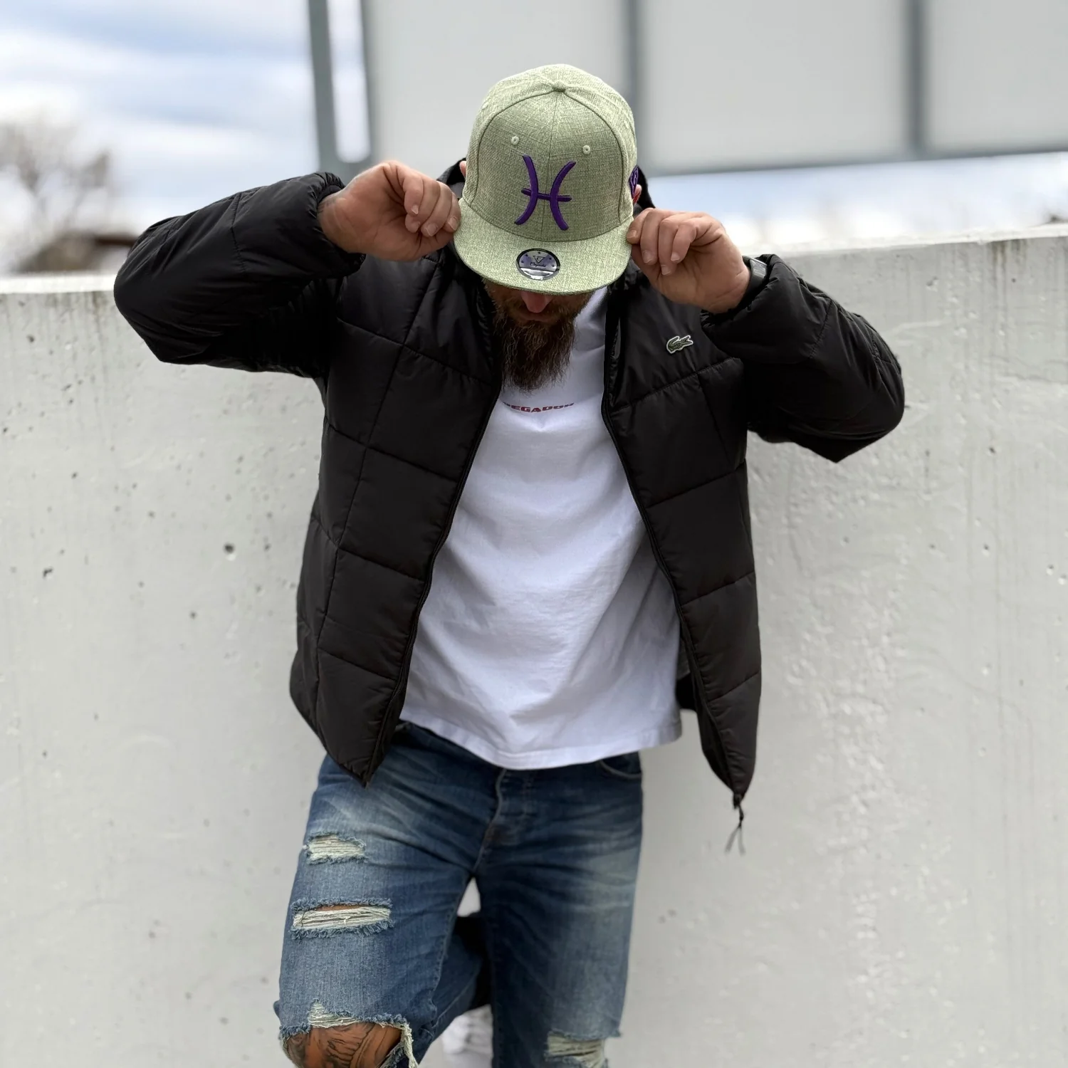 Pisces Snapback - Pale Green Thick Cotton - Image 6