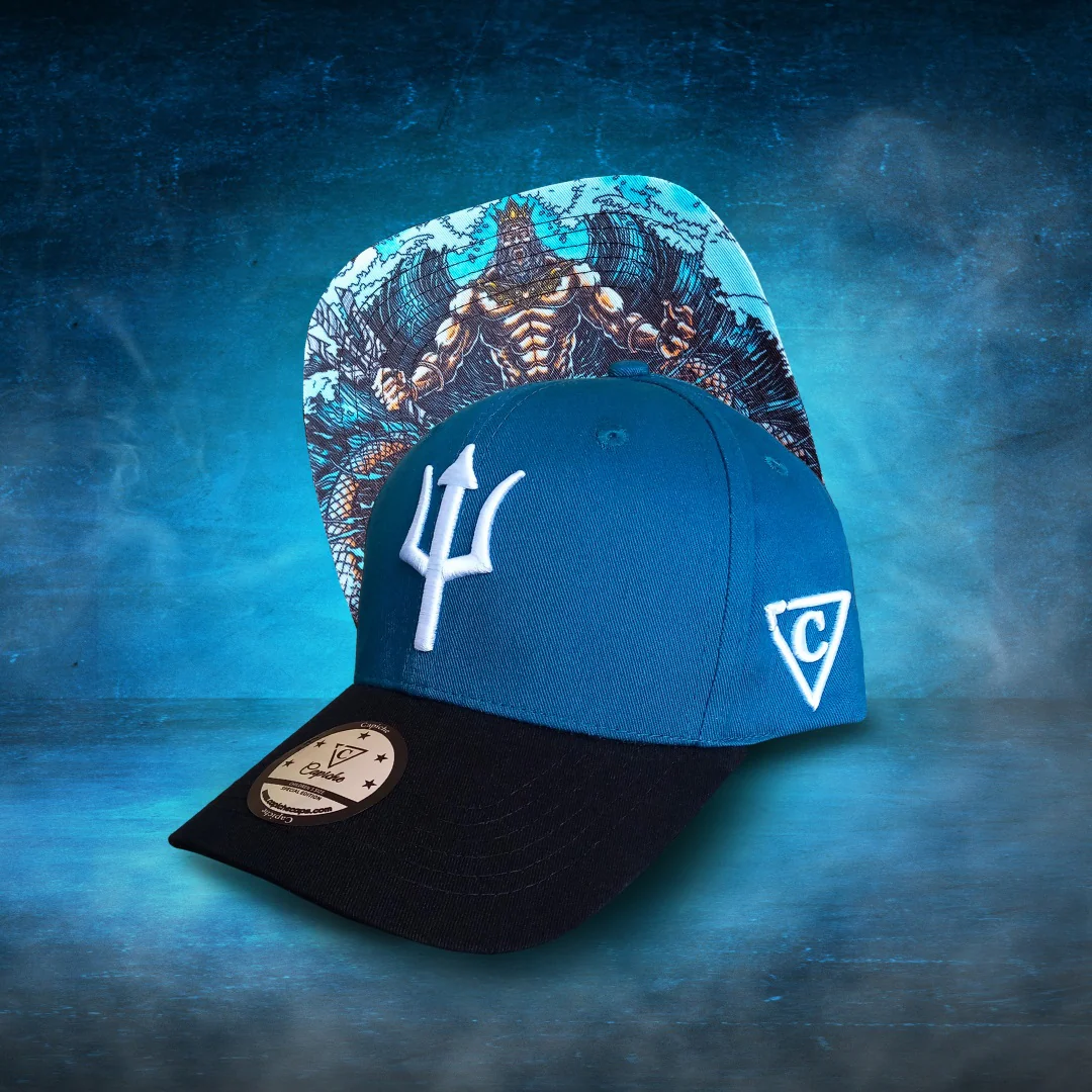 Poseidon Curved Cap Child Size - Black/Blue - Image 5