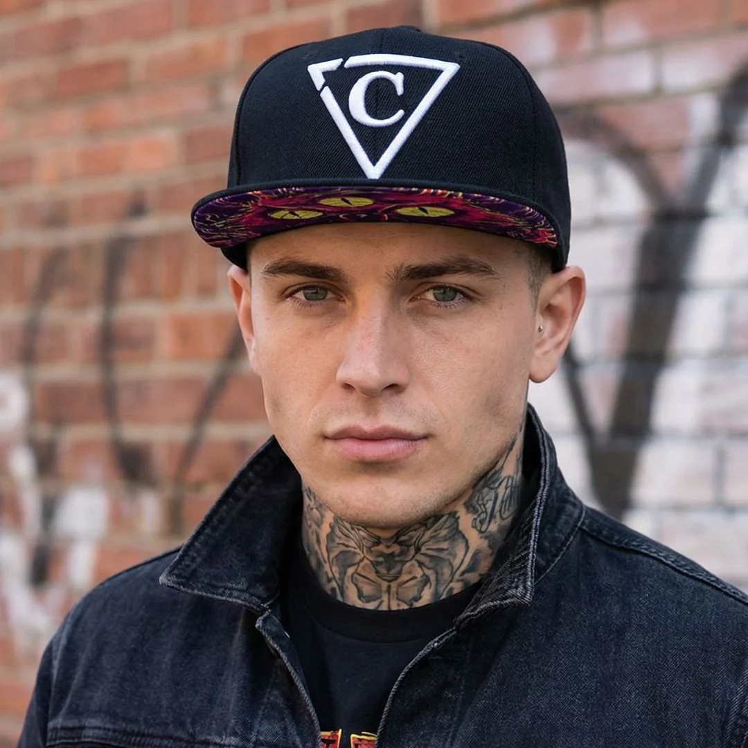 Purple Monster Cat Snapback - Black - Image 6