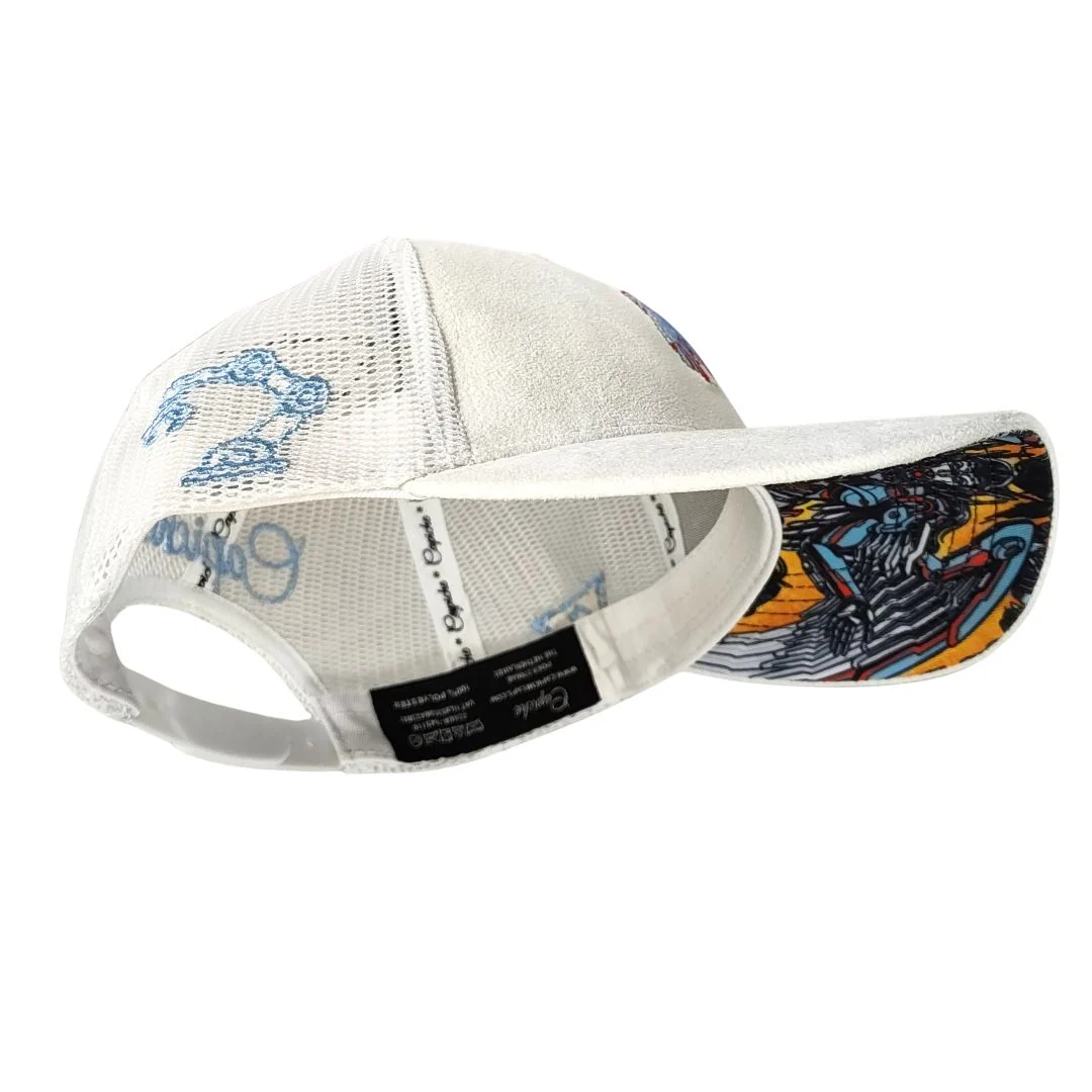 Robot Angel Trucker Cap - White Suede - Image 8