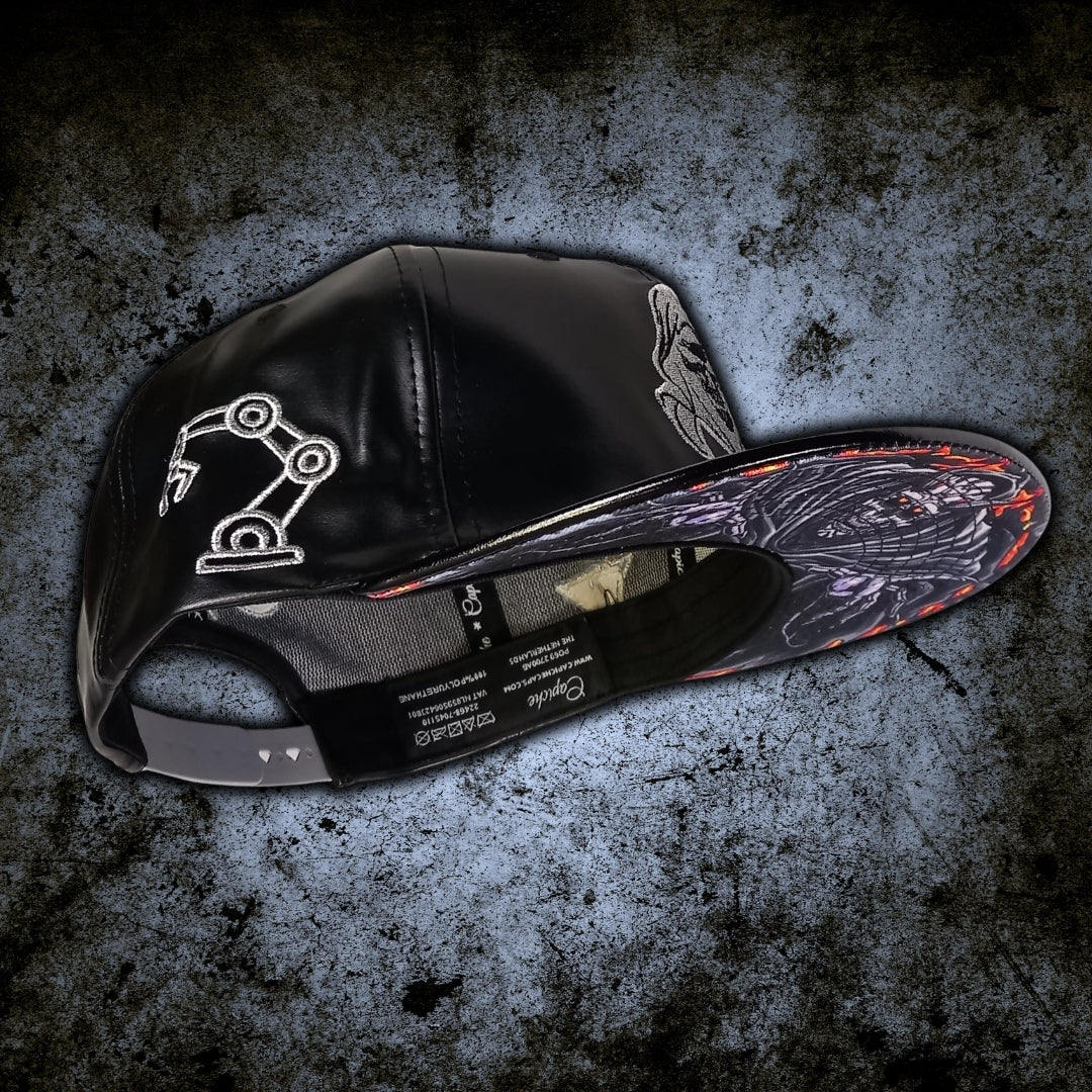 Robot Reaper Snapback - Black Artificial Leather - Image 12