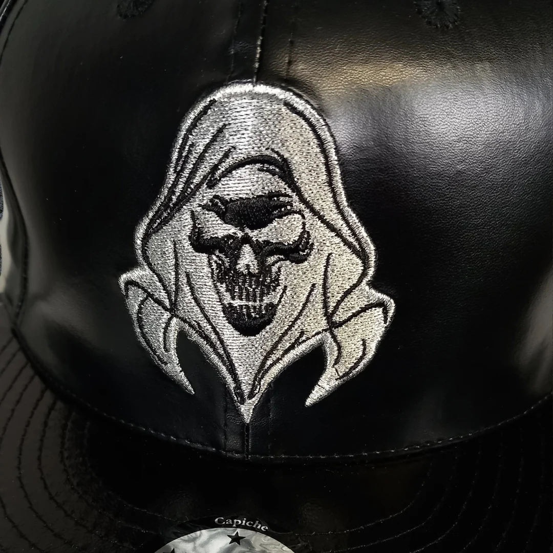 Robot Reaper Snapback - Black Artificial Leather - Image 16
