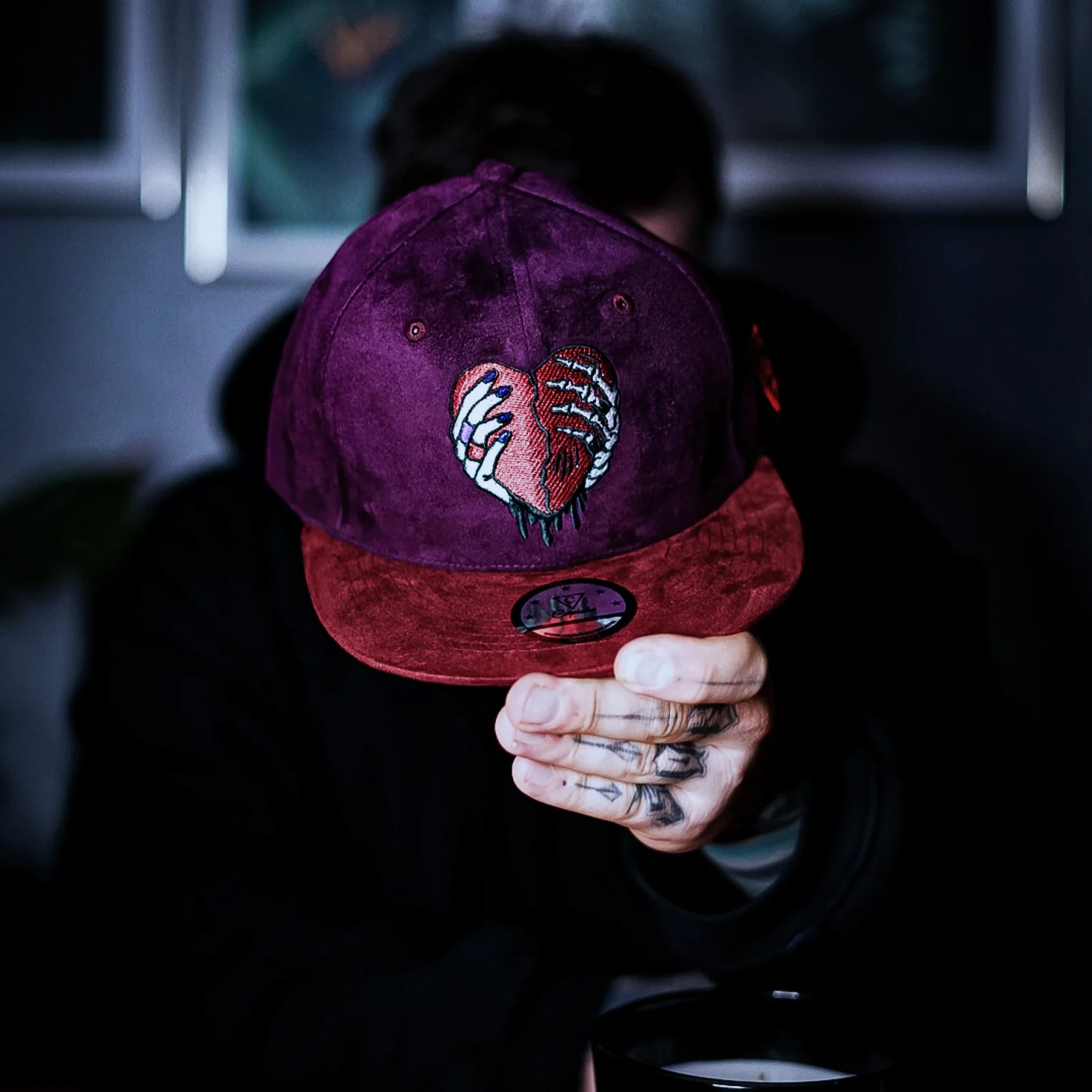 Savior Snapback - Dark Purple/Dark Red Suede - Image 12