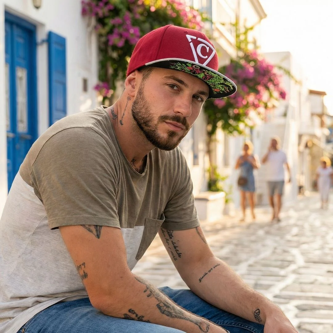 Slimeyes Snapback - Red/Grey - Image 3