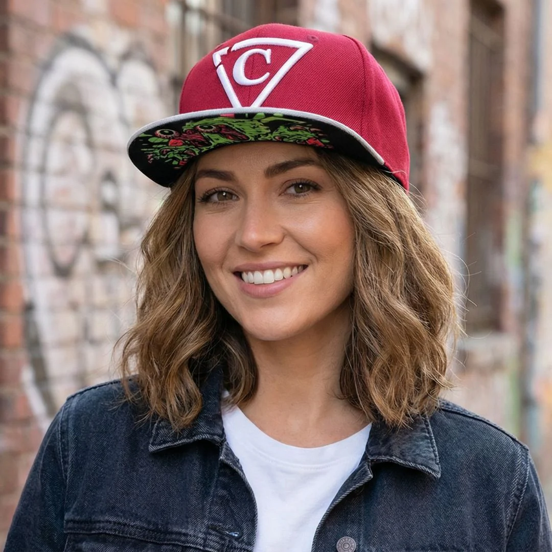 Slimeyes Snapback - Red/Grey - Image 6