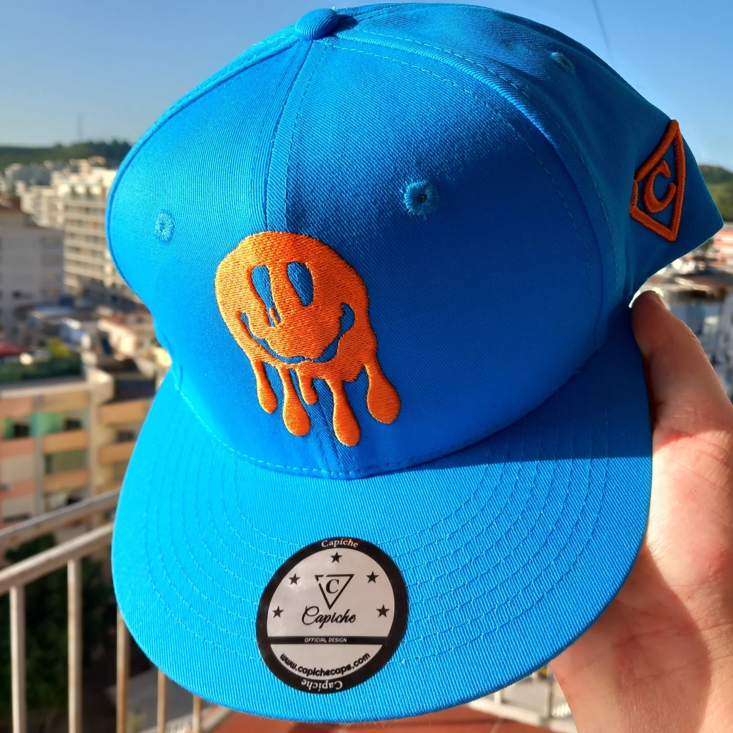 Smiley Gang Snapback - Blue/Orange - Image 6