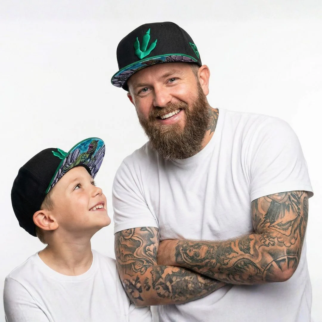 T-rex Snapback Child Size - Black/Green - Image 4