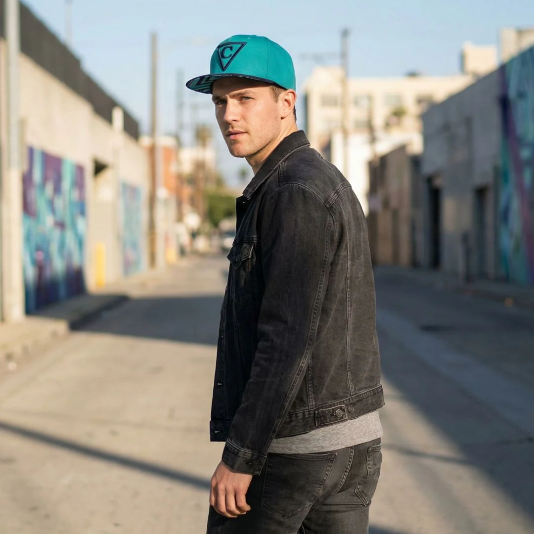 The Diamond Snapback - Teal/Black - Image 4
