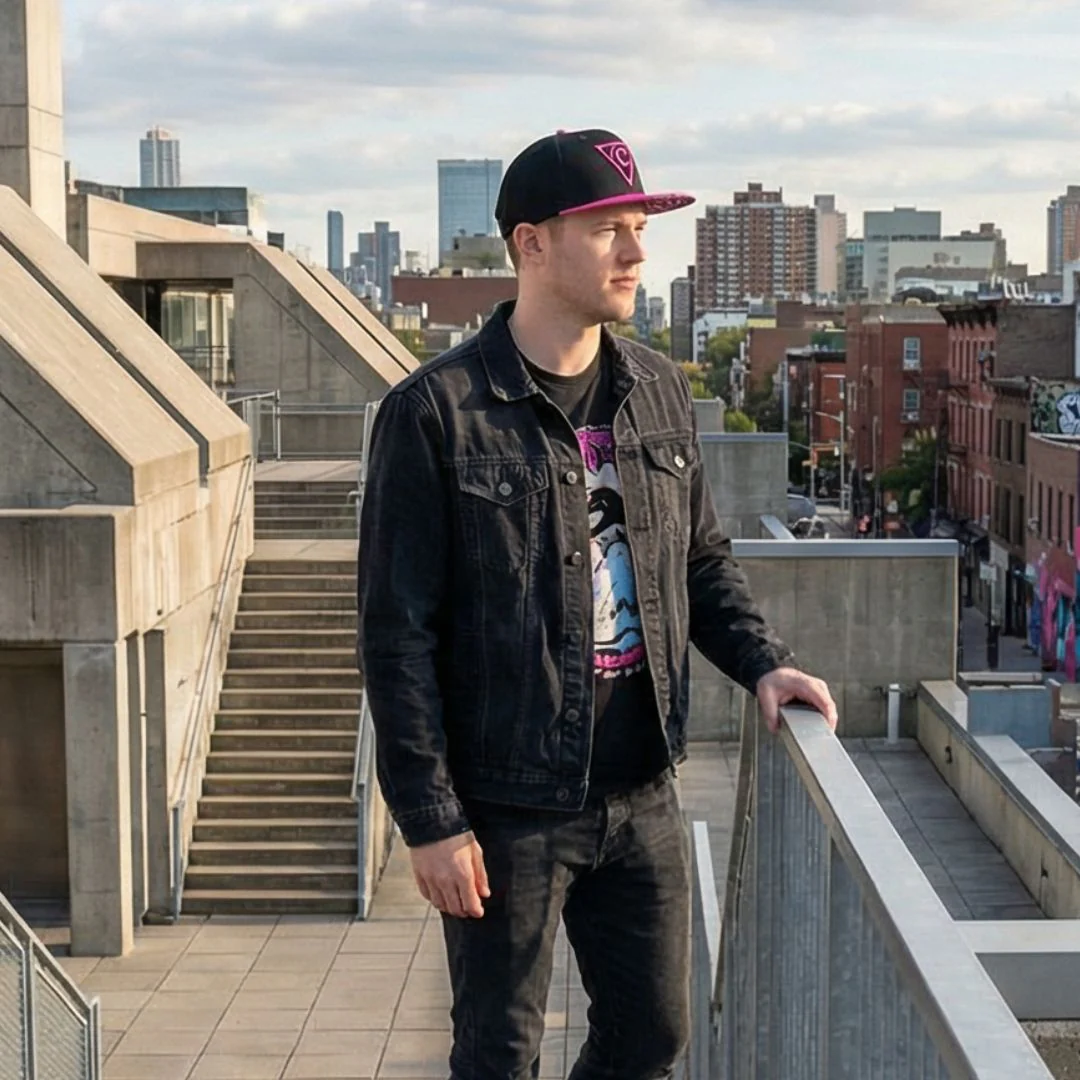 The Grid Snapback - Black/Pink - Image 4