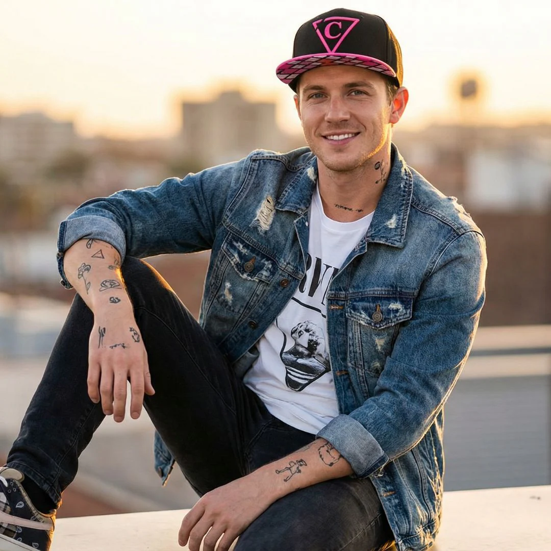 The Grid Snapback - Black/Pink - Image 7