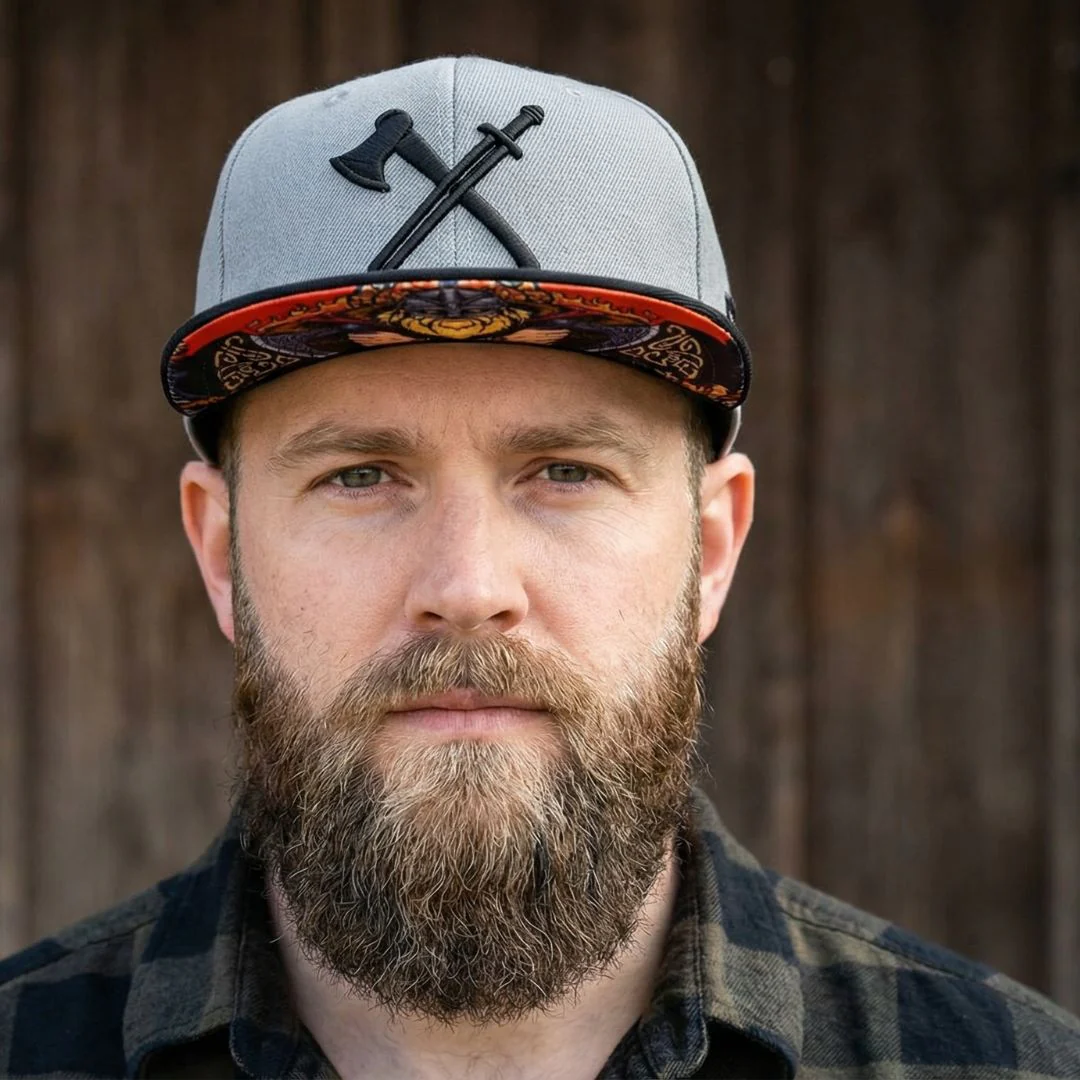 The Viking Snapback - Grey/Black - Image 8