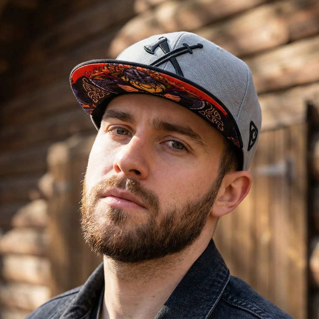 The Viking Snapback - Grey/Black - Image 9