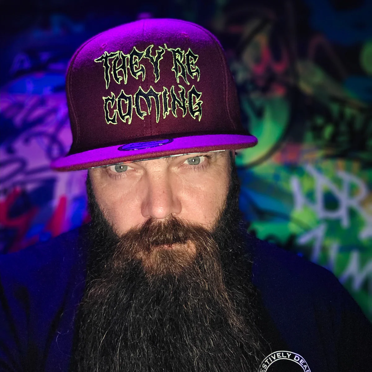 They're Coming Snapback - Rust Red Felt Fabric - Image 11