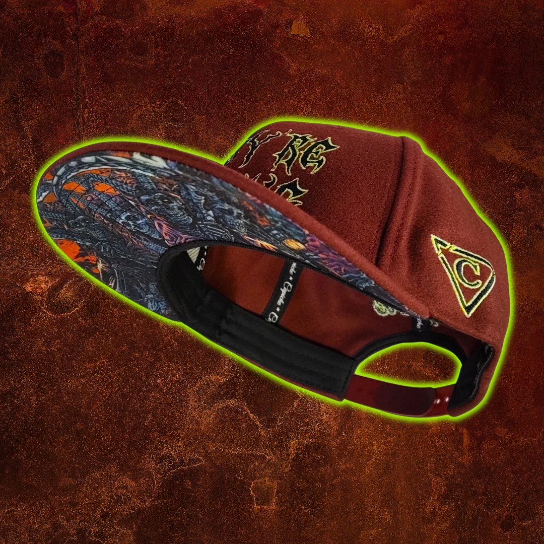They're Coming Snapback - Rust Red Felt Fabric - Image 15