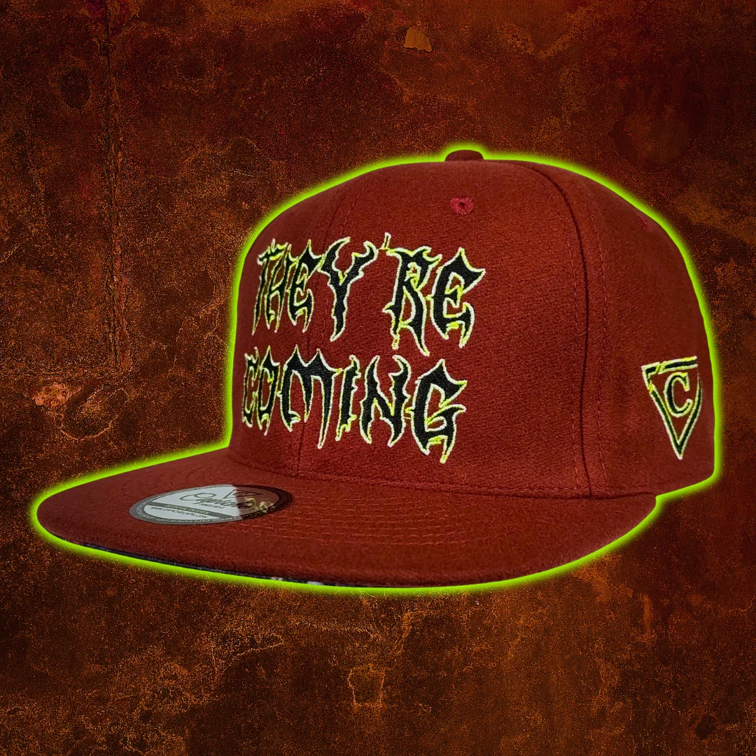 They're Coming Snapback - Rust Red Felt Fabric - Image 18