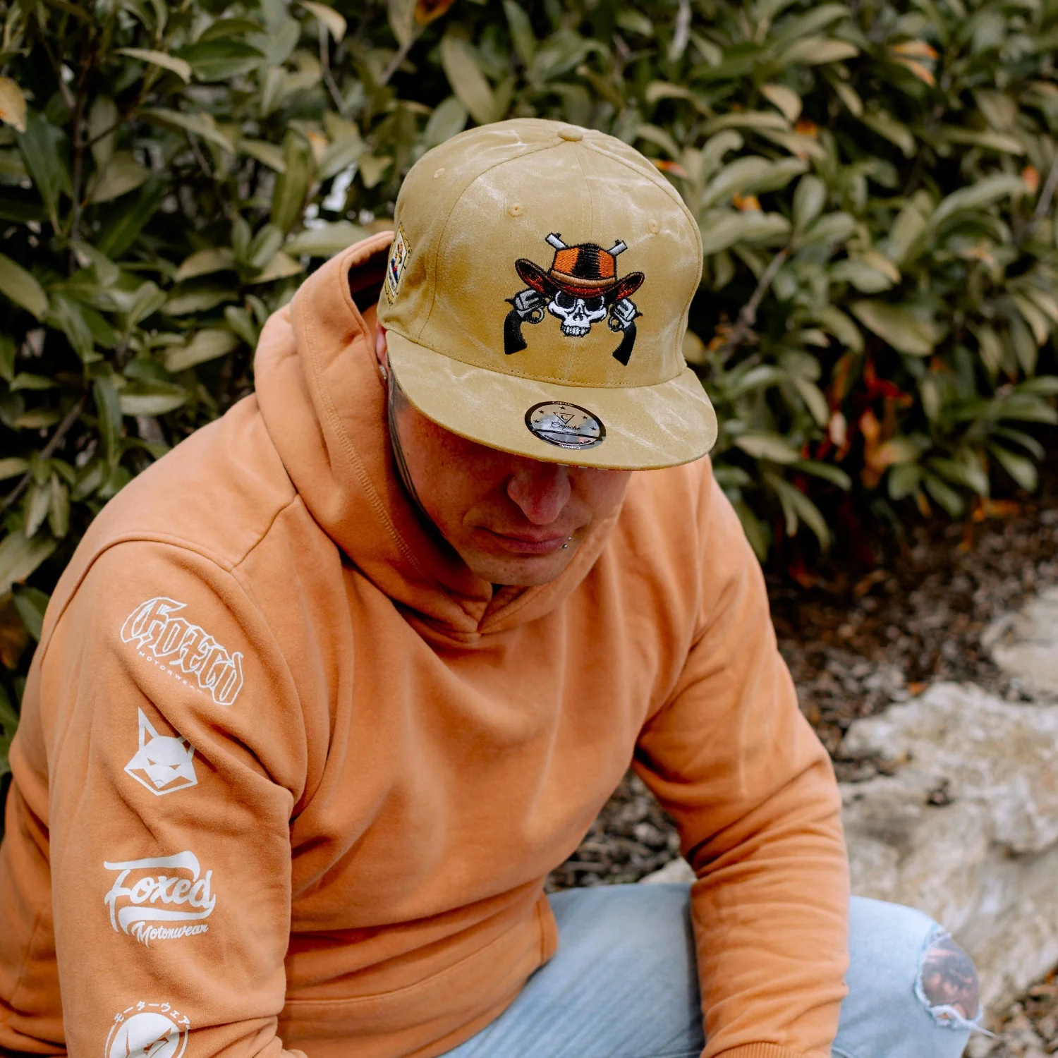 Train Heist Snapback - Mustard Yellow Washed Fabric - Image 8