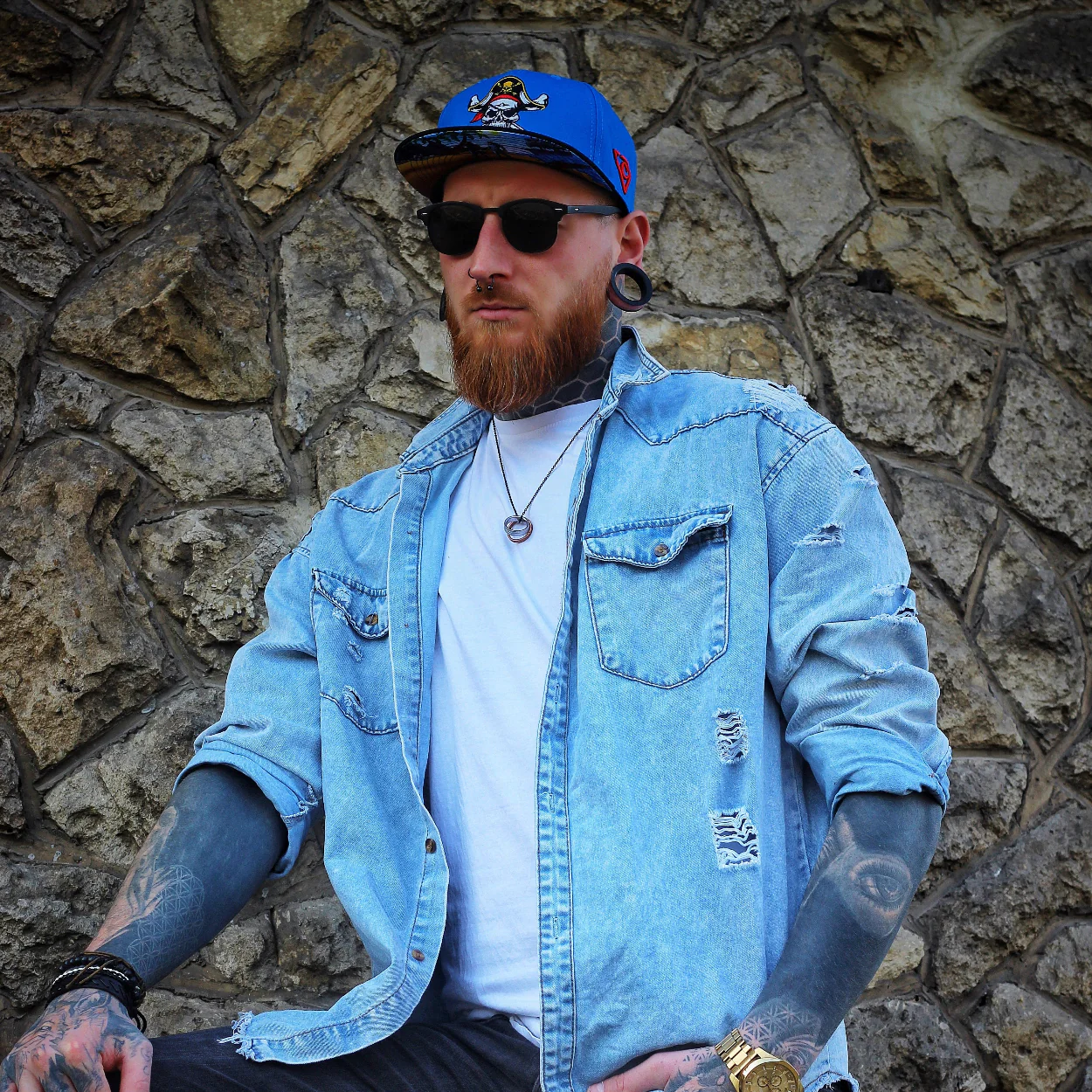 Treasure Hunting Snapback - Blue/Black - Image 8