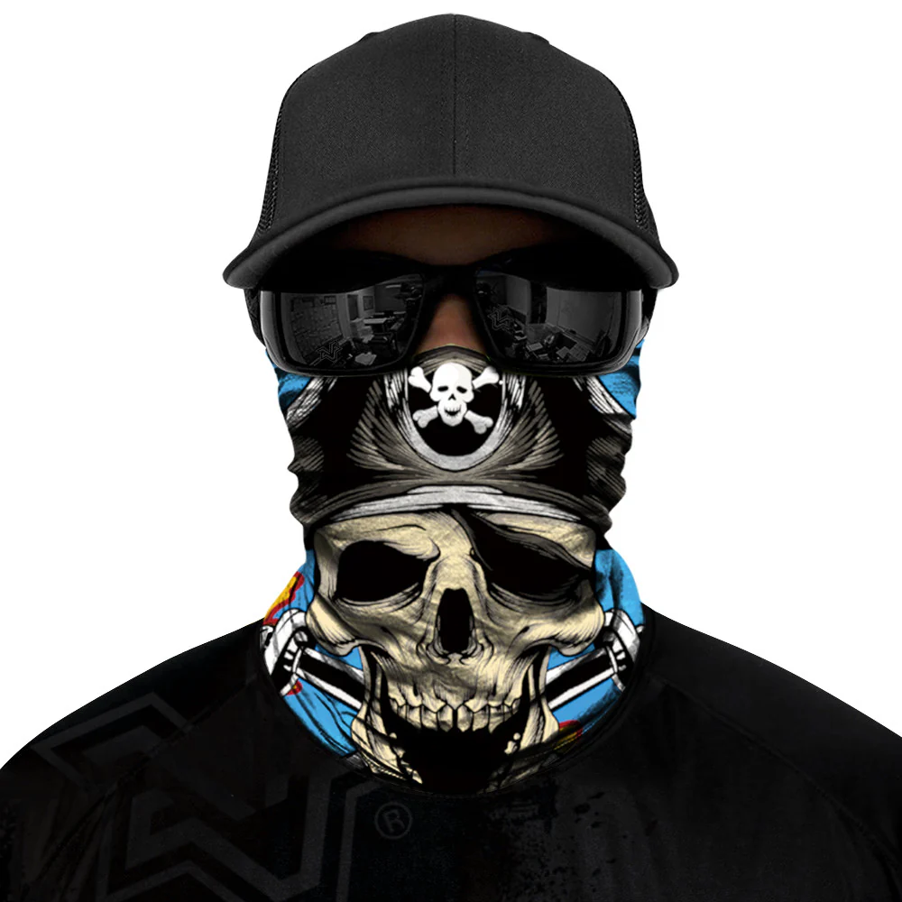 Treasure Map Biker Mask - Blue - Image 5
