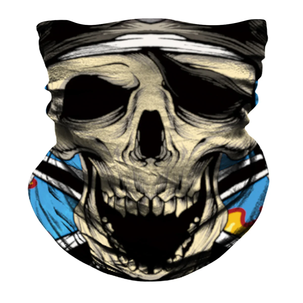 Treasure Map Biker Mask - Blue - Image 6