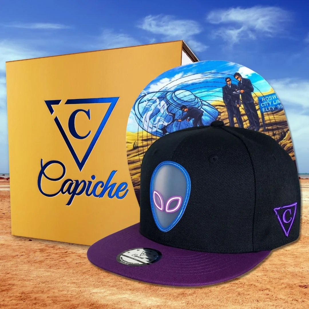 UFO Crash Snapback - Black/Purple & Clear Rubber - Image 3