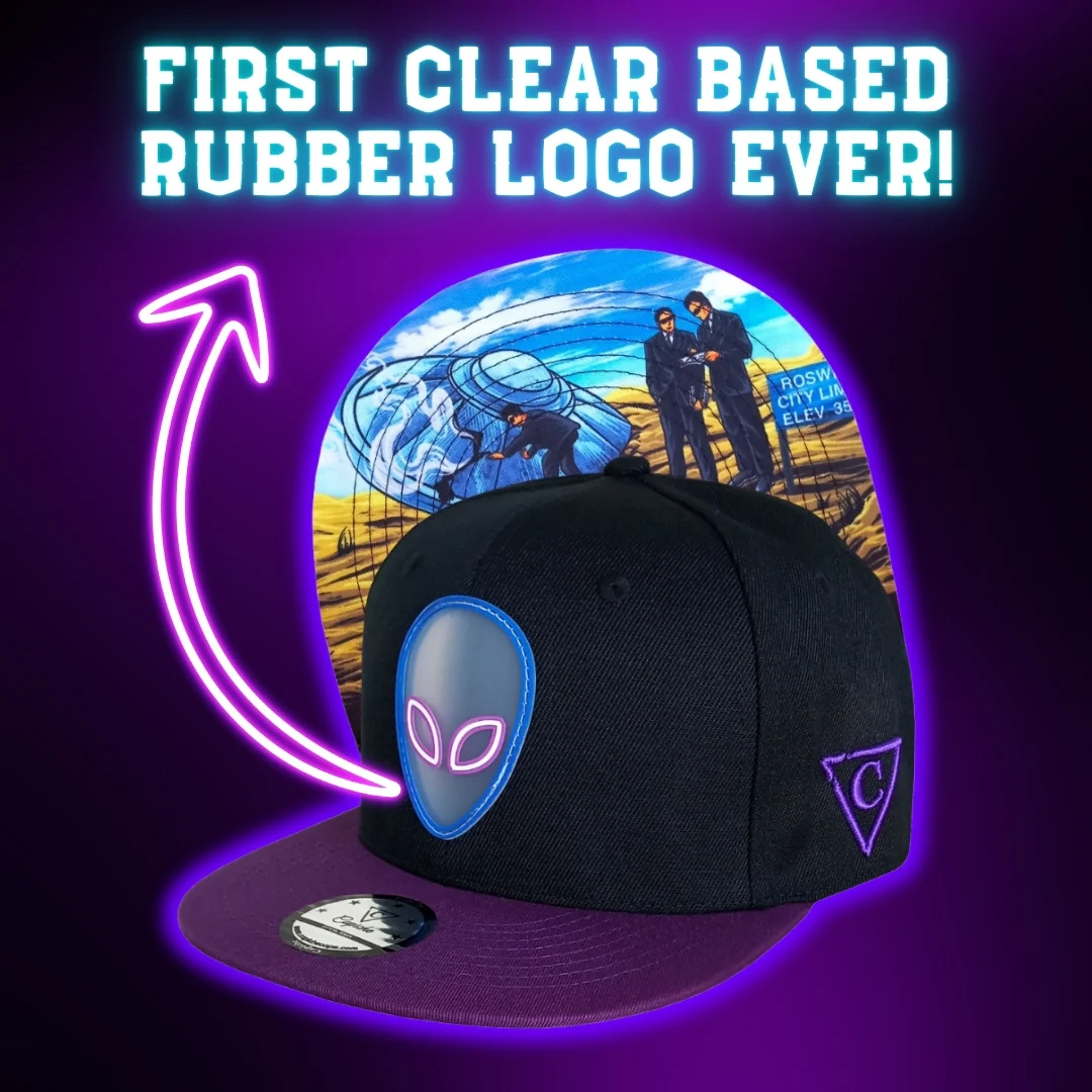 UFO Crash Snapback - Black/Purple & Clear Rubber - Image 4