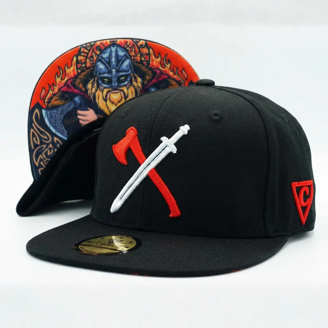 Viking Red/White Snapback - Black - Image 4