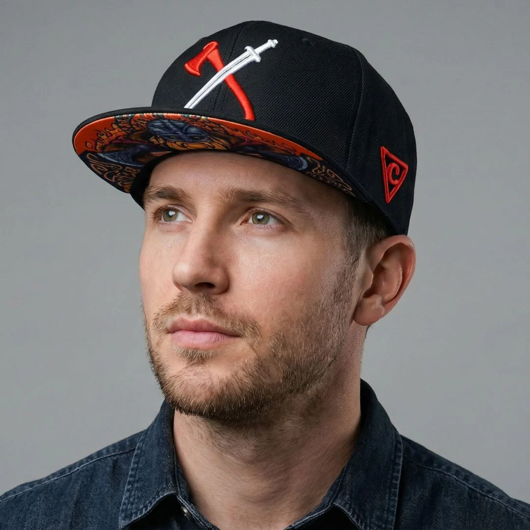 Viking Red/White Snapback - Black - Image 5