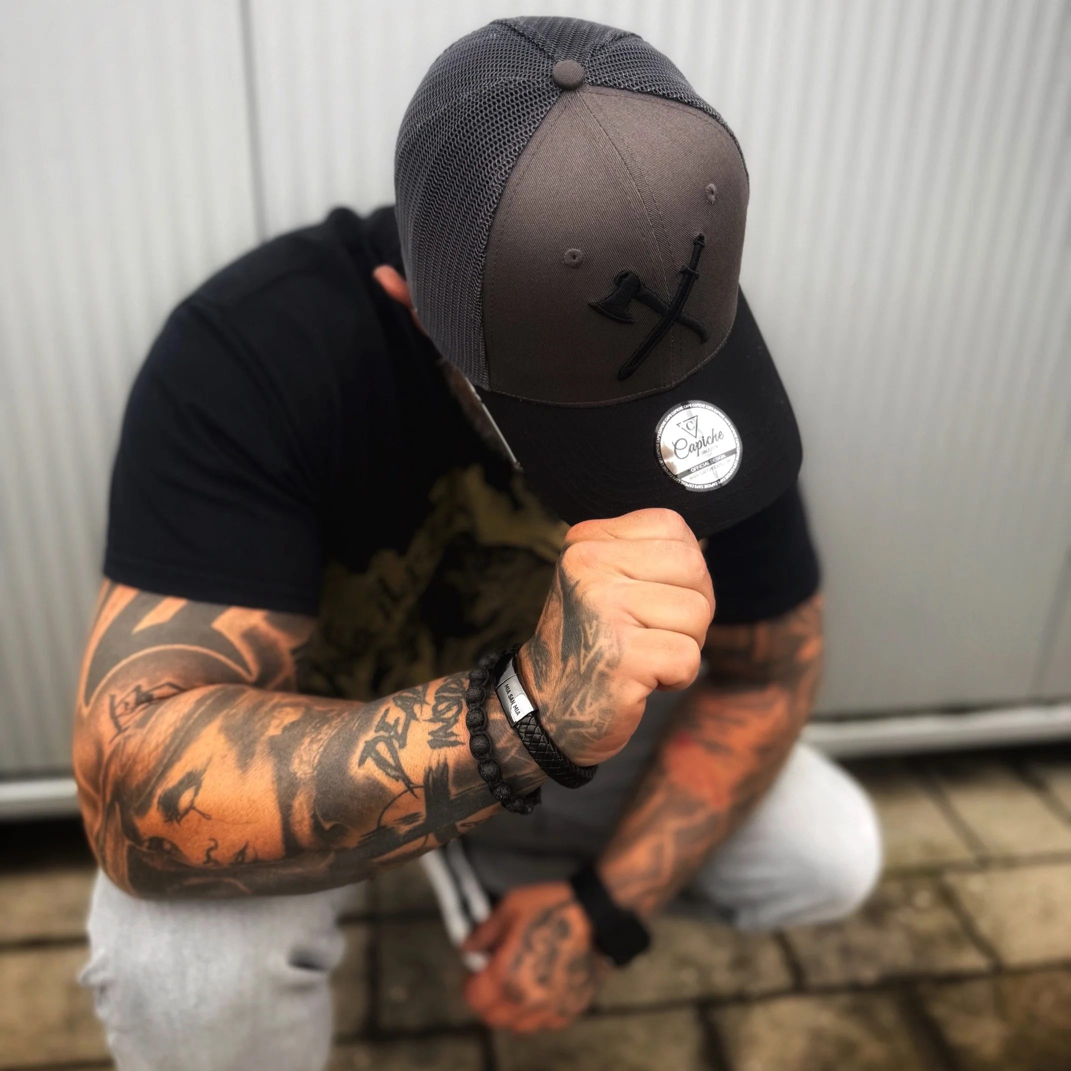 Viking Trucker Cap - Dark Grey/Black - Image 7