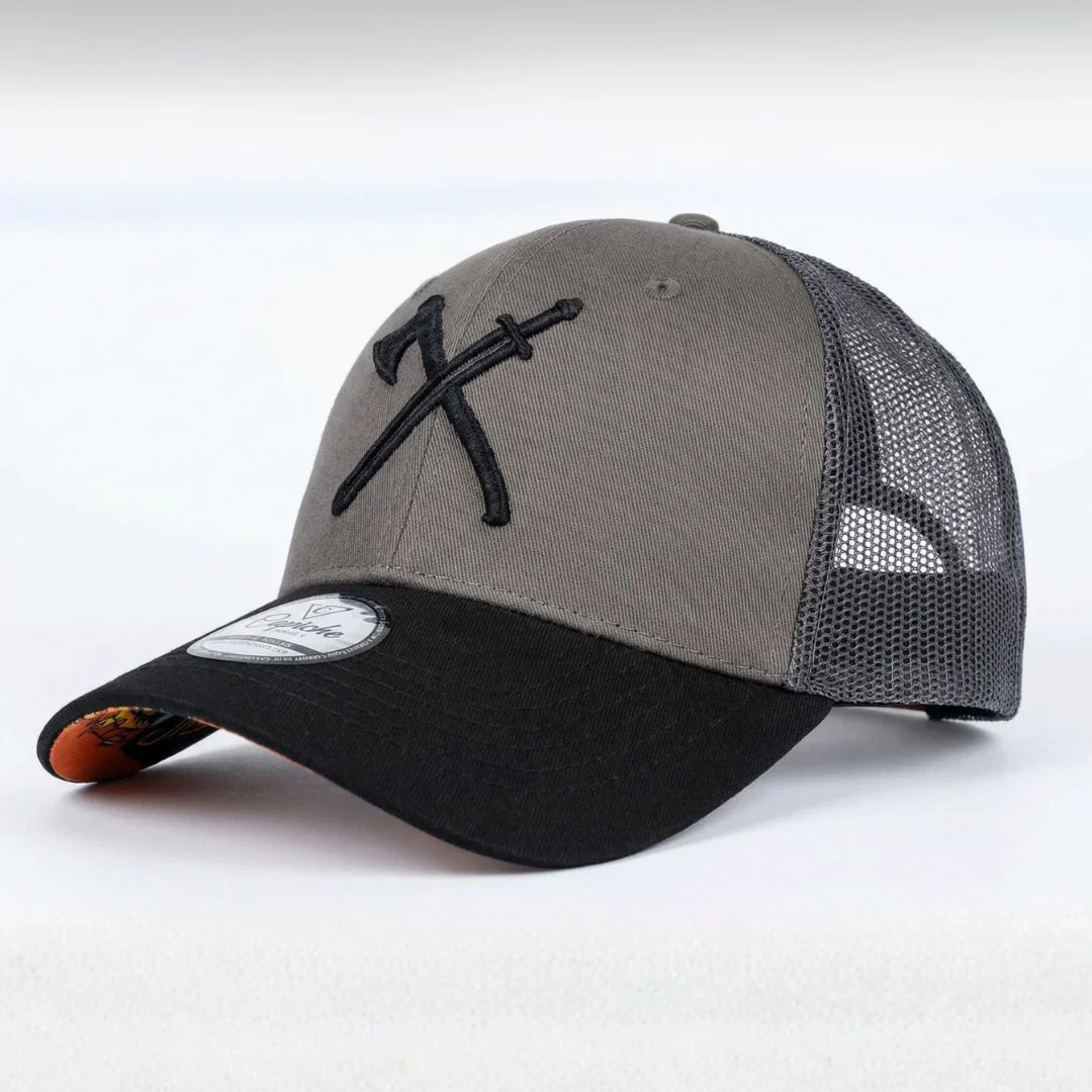Viking Trucker Cap - Dark Grey/Black - Image 9