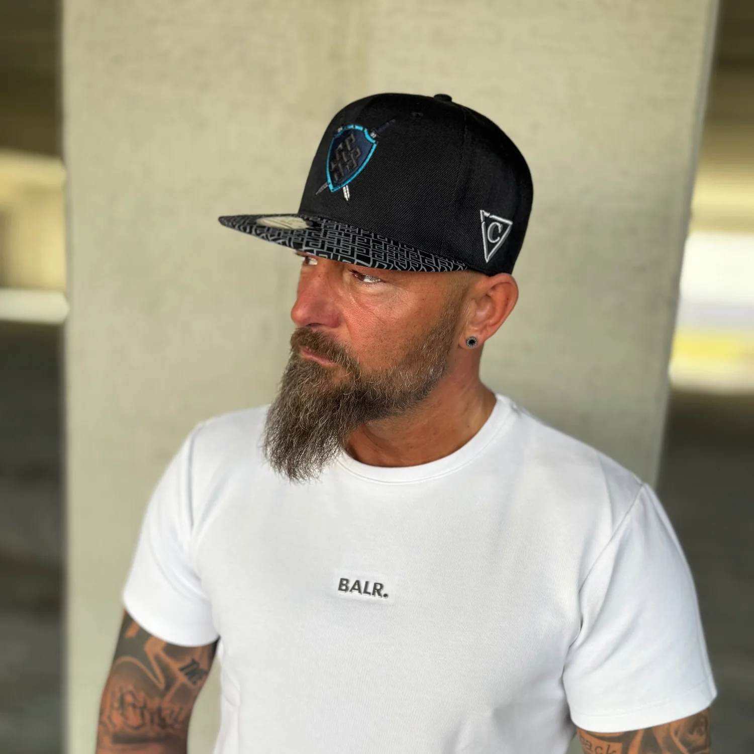 Viking's Spirit Snapback - Black/Grey Geometric Pattern - Image 11