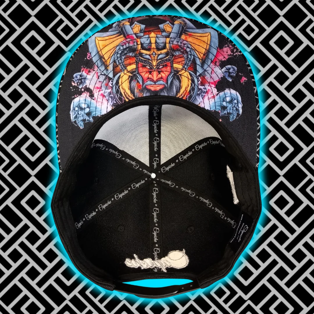 Viking's Spirit Snapback - Black/Grey Geometric Pattern - Image 13