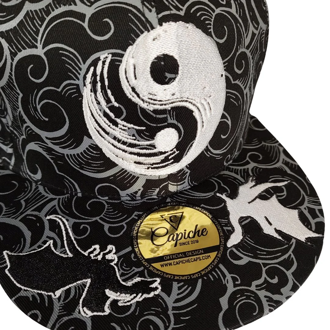 Yin Yang Snapback - Black/White Pattern - Image 8