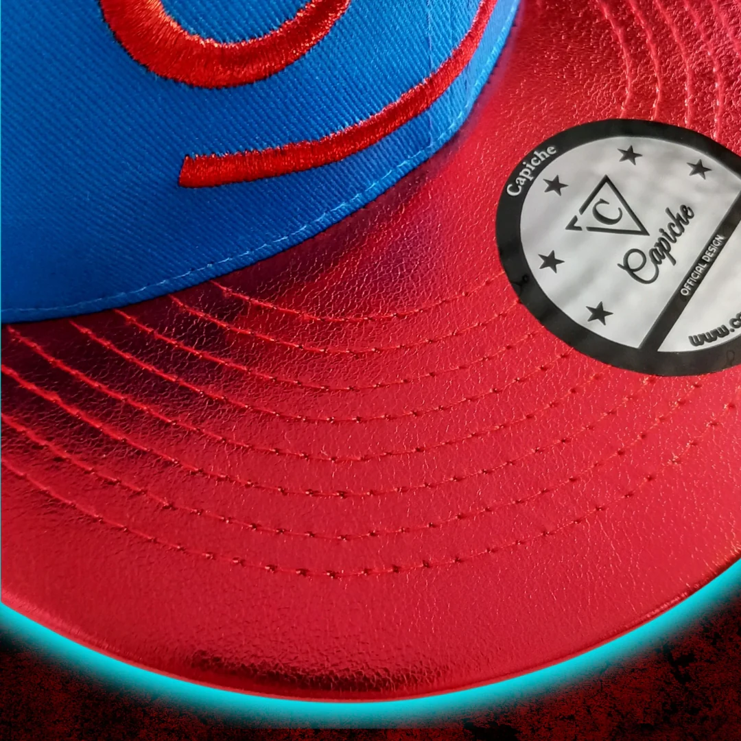 Zodiac Cancer Snapback - Blue/Red Crackling Metallic - Image 10