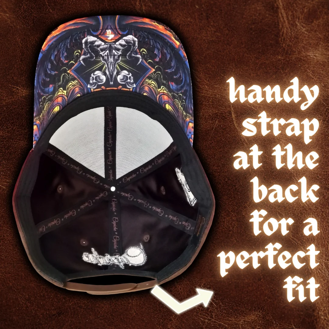 Zodiac Capricorn Curved Cap - Brown Suede & Artificial Leather - Image 8