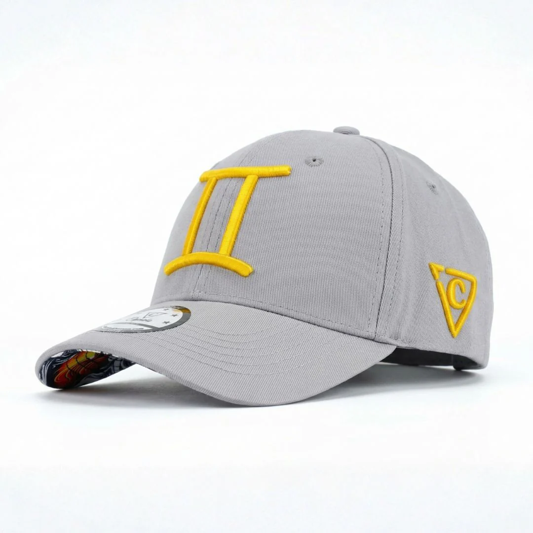 Zodiac Gemini Curved Cap - Light Grey - Image 6