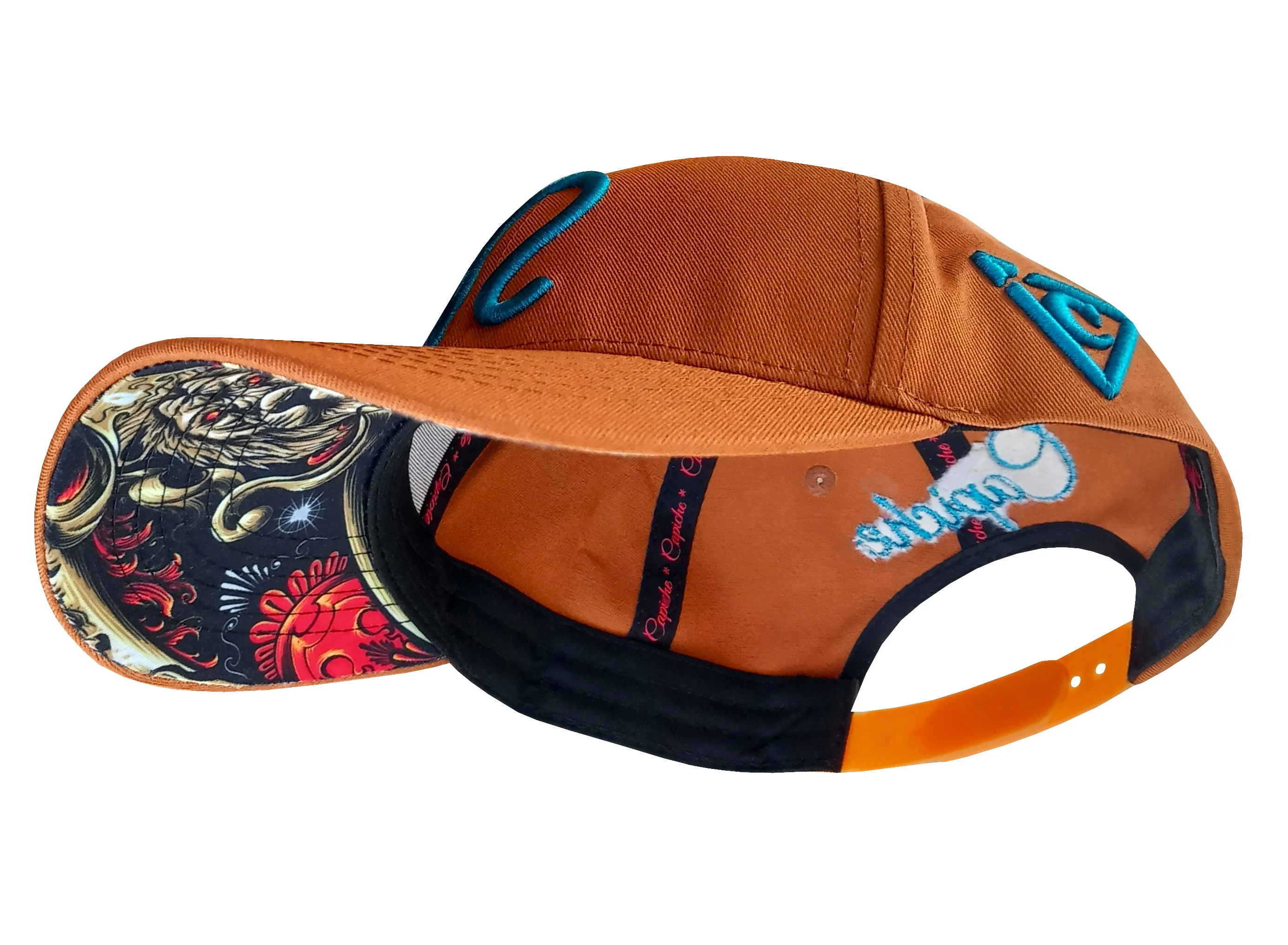 Zodiac Leo Curved Baseball Cap - Rust Brown/Orange - Image 9