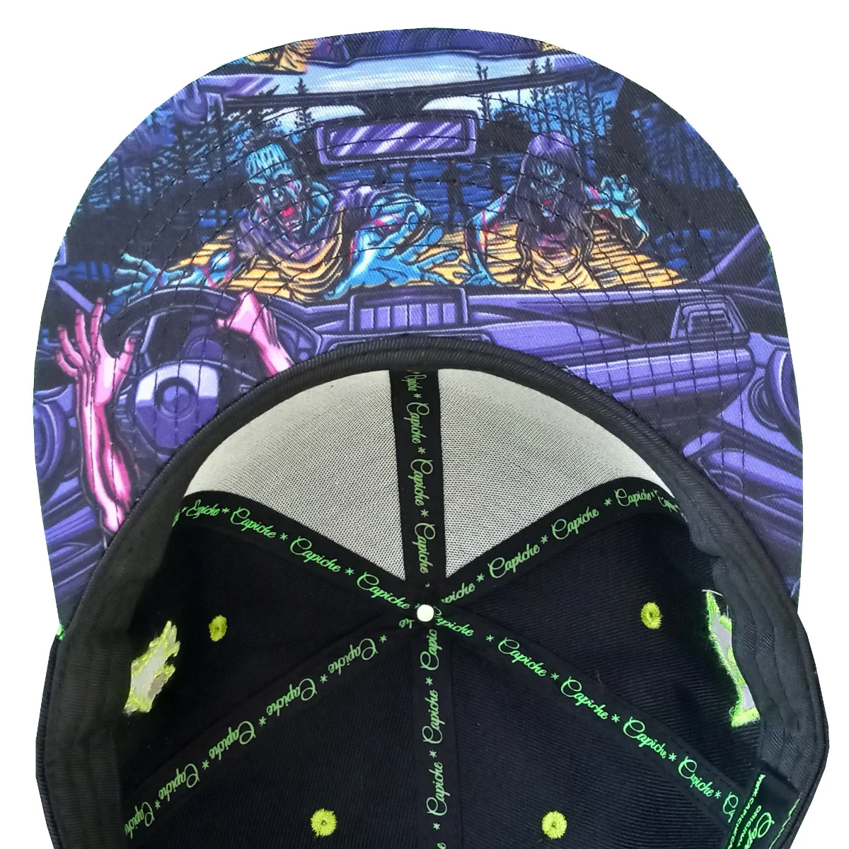 Zombie Attack Snapback - Black/Neon Green - Image 18