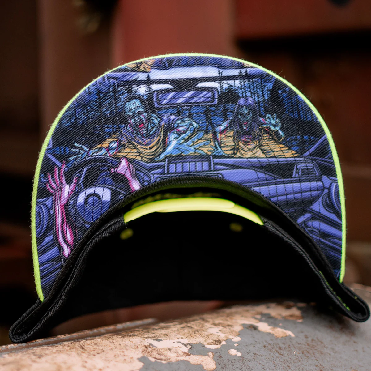 Zombie Attack Snapback - Black/Neon Green - Image 8