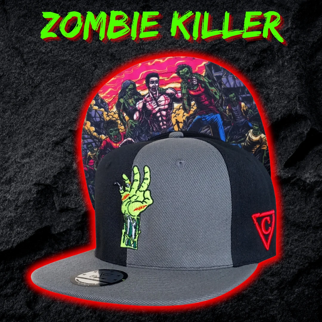 Zombie Killer Snapback - 50/50 Grey/Black - Image 14