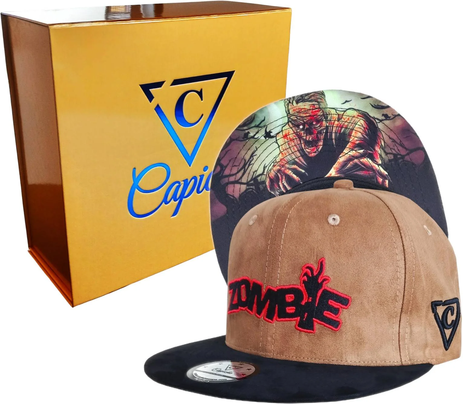 Zombie Snapback - Brown Suede/Black Suede - Image 3