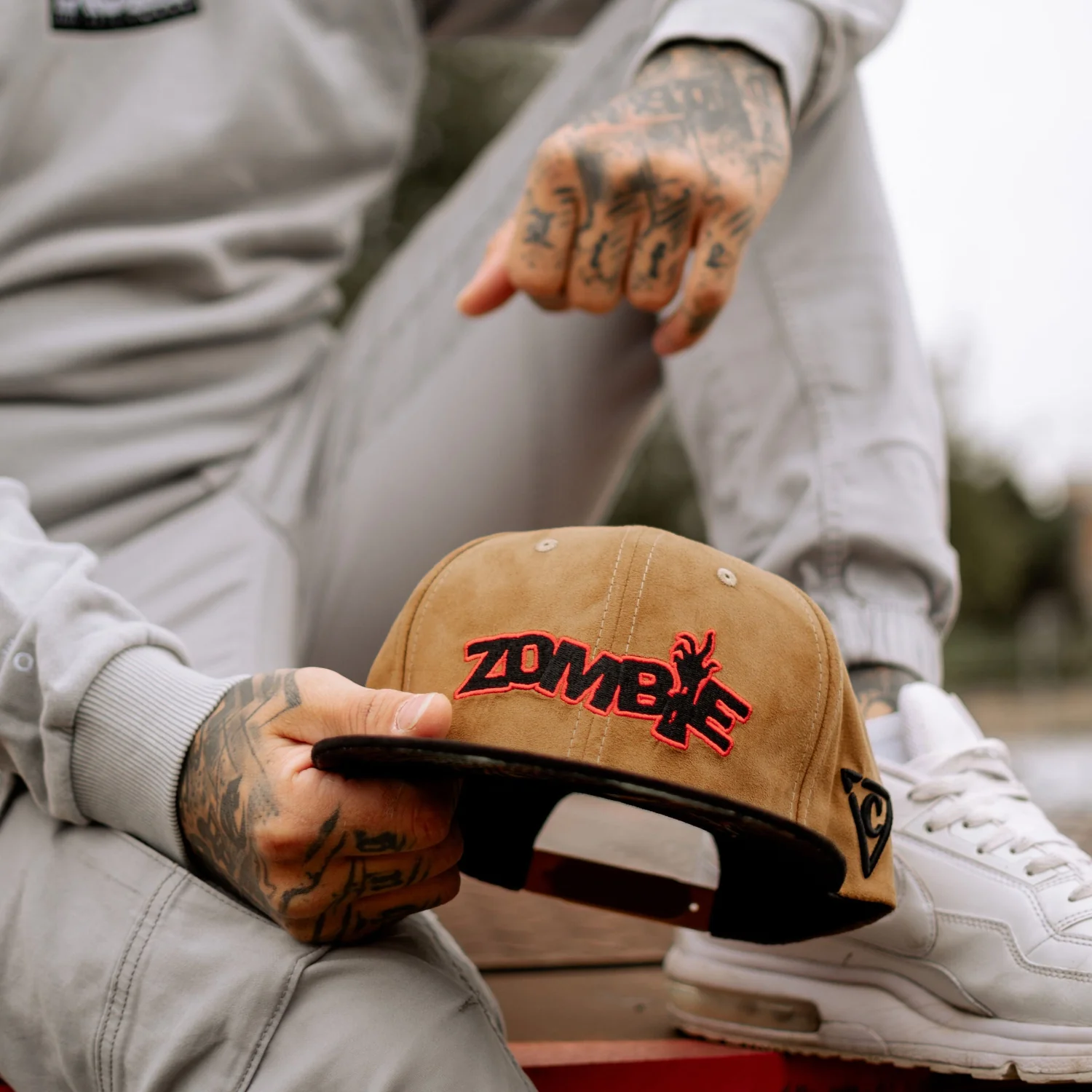 Zombie Snapback - Brown Suede/Black Suede - Image 6