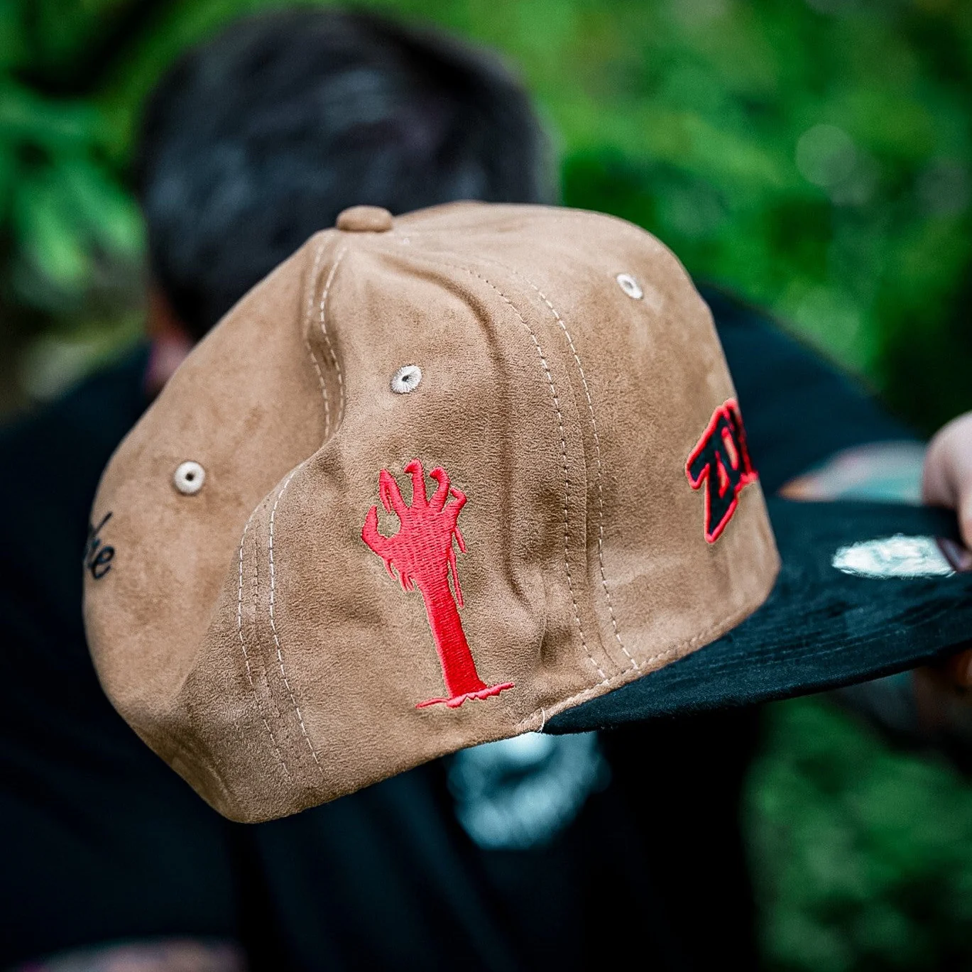 Zombie Snapback - Brown Suede/Black Suede - Image 8